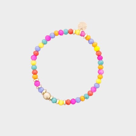 Armband glas kraal multi