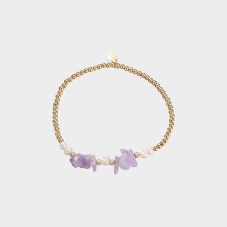 Armband beads parel Lila