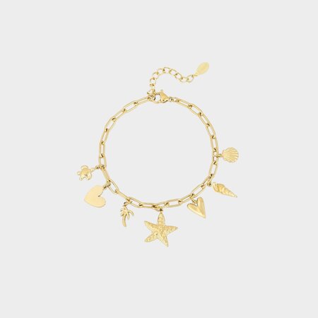 Armband bedel goud strand
