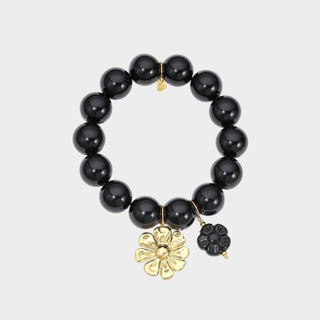 Armband bol bedels zwart