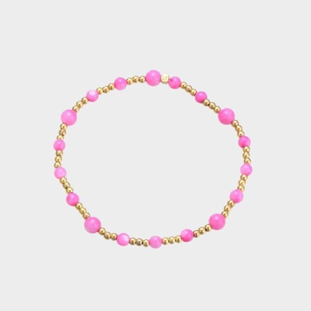 Armband staal felroze