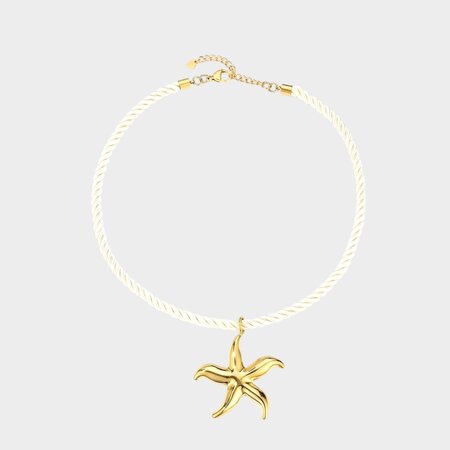 Ketting touw ster beige