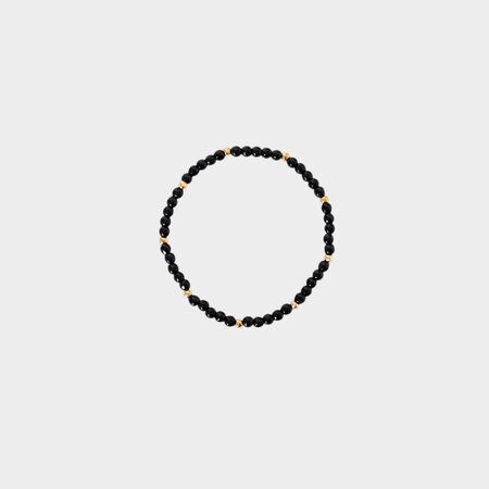 Armband steen zwart staal