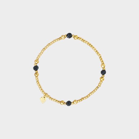 Armband bol crystal zwart