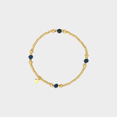 Armband bol crystal blauw