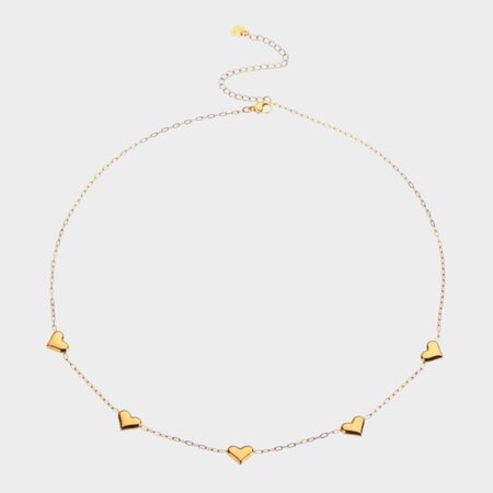 Ketting hartjes staal