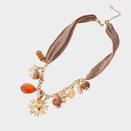 Ketting shawl bedel bruin