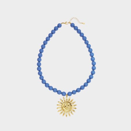 Ketting kraal blauw zon