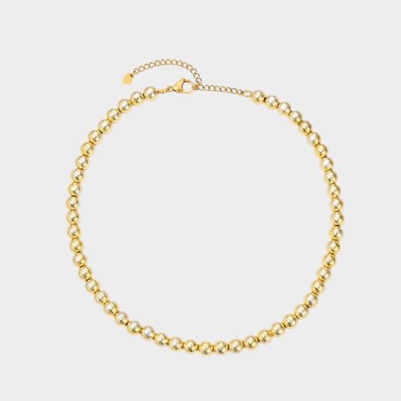 Ketting bol geborsteld goud