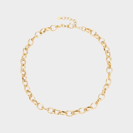 Ketting schakel grof goud