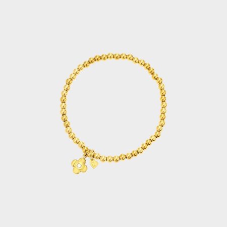 Armband staal bol bloem