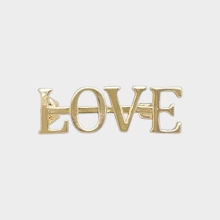 Broche love goud
