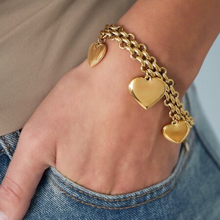 Armband schakel bedel hart