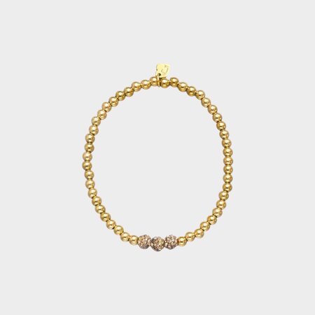 Armband trio crystal taupe