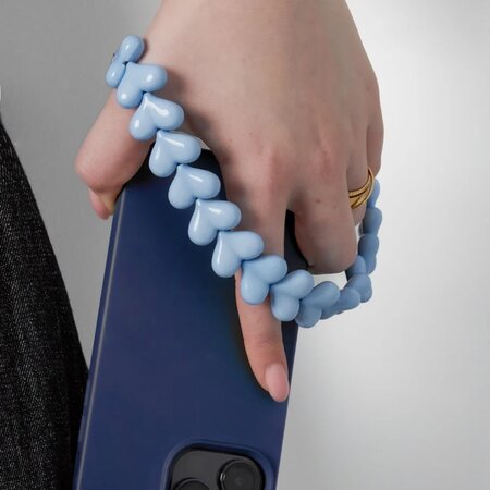 Telefoonkoord hartjes botergeel