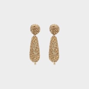 Oorbellen pegel glas goud