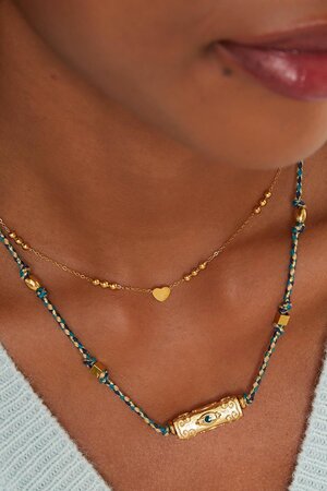 Ketting hart kraal trio