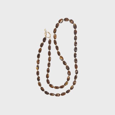 Telefoonkoord resin square bruin