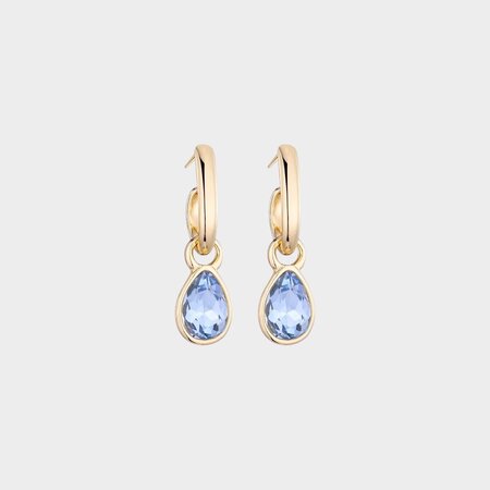 Oorbellen creool crystal blauw
