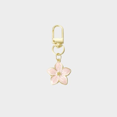 Tashanger bloem enamel roze