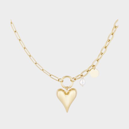 Ketting schakel hart parel