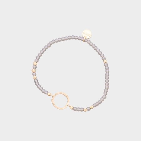 Armband facet grijs ring