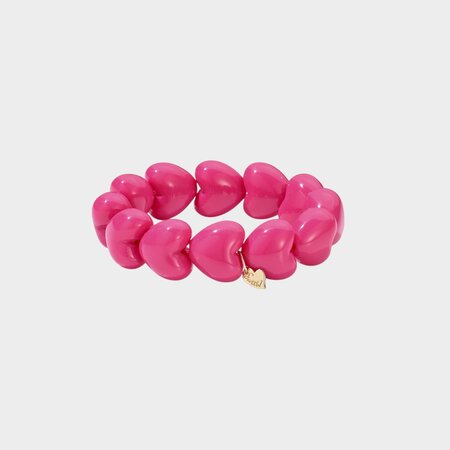 Armband harten resin fuchsia