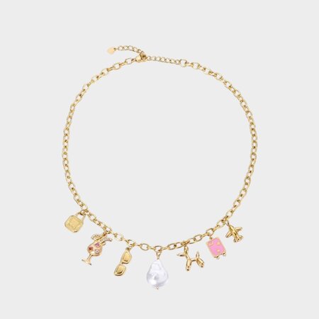 Ketting bedel vakantie roze