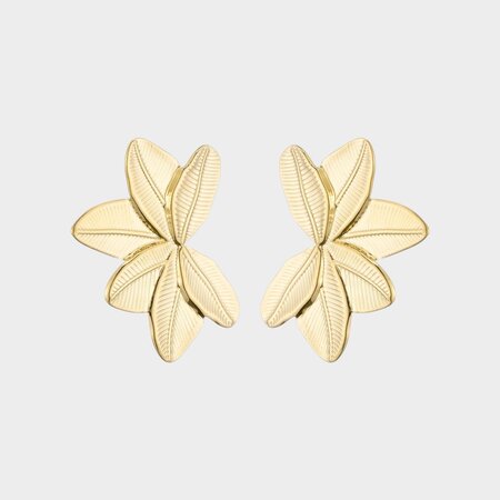 Oorbellen demi bloem goud