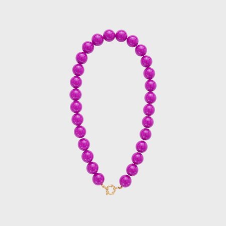 Ketting kraal slot magenta