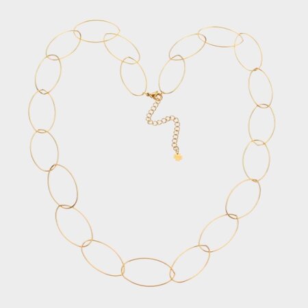 Ketting schakel ovaal staal