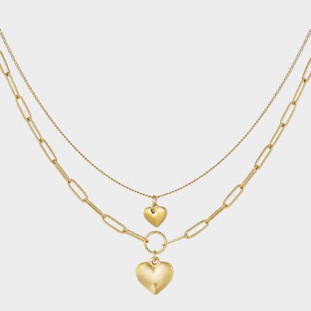 Ketting schakel dubbel hart