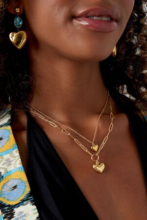 Ketting schakel dubbel hart