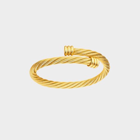 Armband bangle draai goud