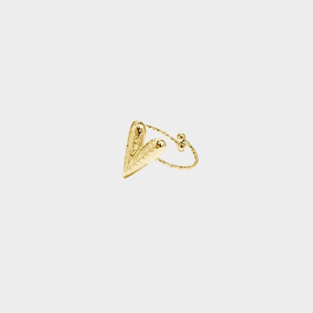 Ring hart goud geborsteld