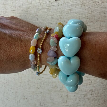 Armband harten resin lichtblauw