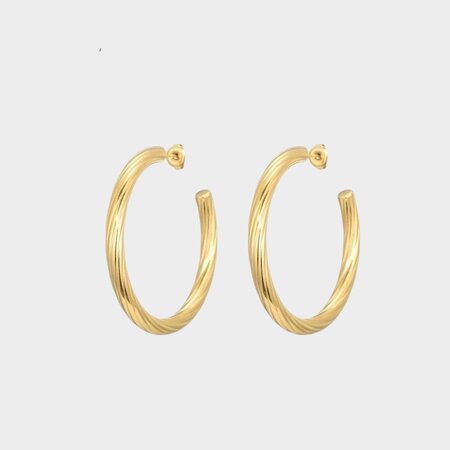 Oorbellen creool twist goud