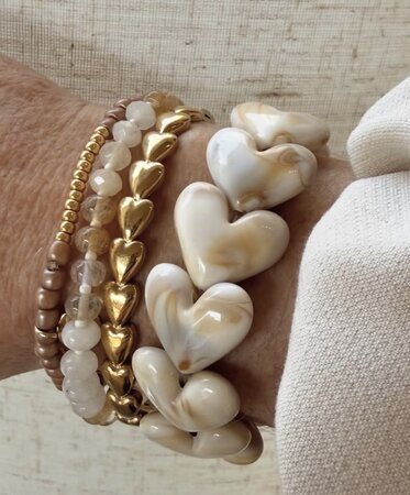 Armband rocaille mat zwart