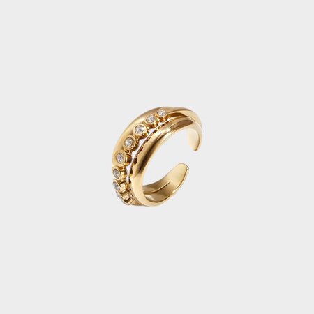 Ring trio staal wit