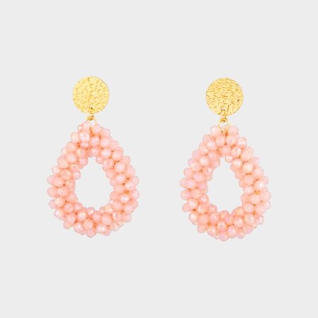 Oorbellen candy drop roze