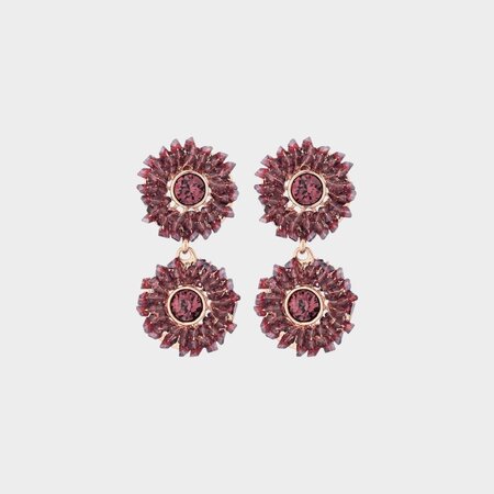 Oorbellen duo rond rood