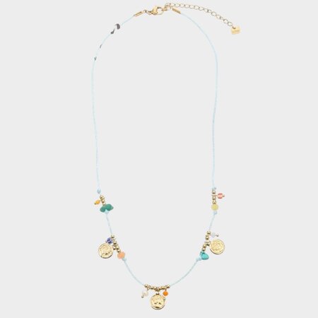 Ketting bedel kraal blauw