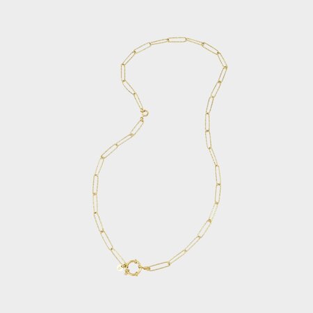 Ketting schakel goud geborsteld