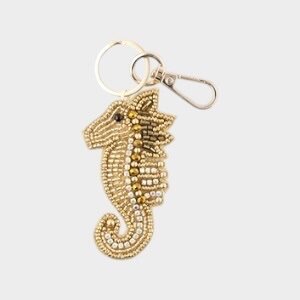 Sleutelhanger zeepaard goud