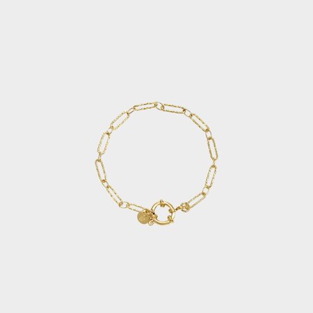 Armband schakel goud geborsteld