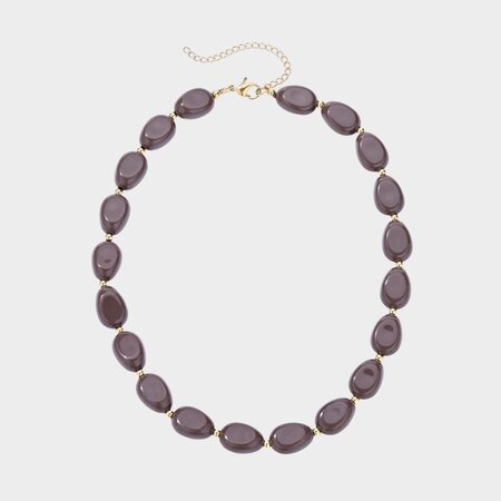 Ketting ovaal resin bruin