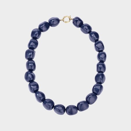 Ketting beads resin blauw