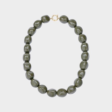 Ketting beads resin olijf