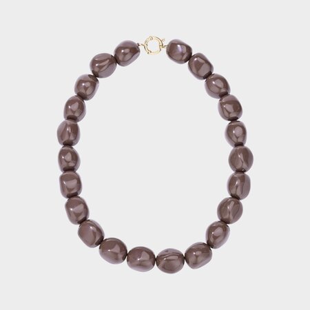 Ketting beads resin bruin