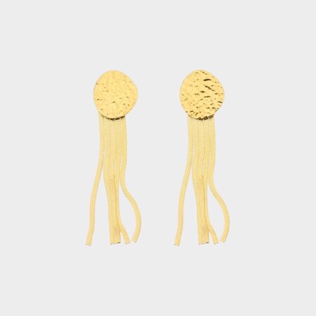 Oorbellen rond kwast goud